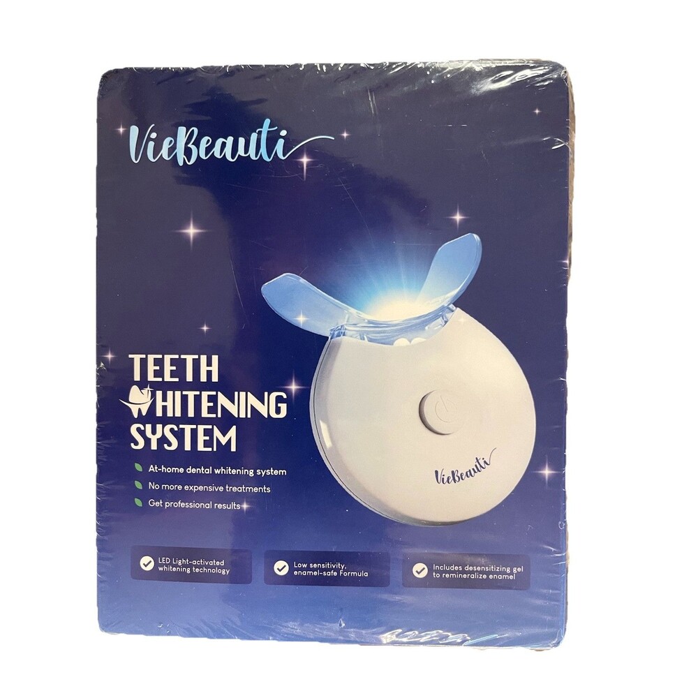 Teeth Whitening System LED Light Activated Home Dental Kit New/Sealed